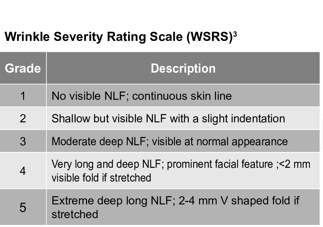 Wrinkle Severity Rating Scale (WSRS)